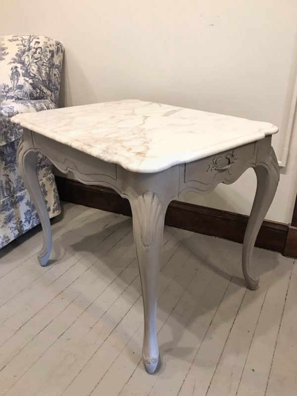 MARBLE TOPPED END TABLES